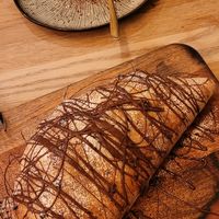 Chocolate calzone and tiramisu. 😋 at Martha Pizze Amore in Paris