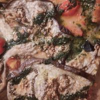 Pizza vegan aux aubergines at Martha Pizze Amore in Paris