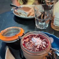 The Pana cota was lovely and the vegan tiramisu is an absolute must try at Martha Pizze Amore in Paris