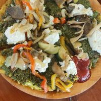 Cassava pizza at Sweet Cane Cafe in Hilo