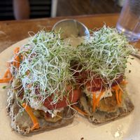 Gluten free jalapeño ‘ulu burger   at Sweet Cane Cafe in Hilo