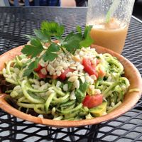 Raw zucchini Pasta at Sweet Cane Cafe in Hilo