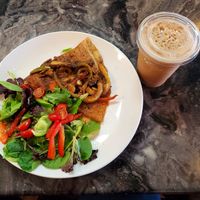 Vegan Fajita Crêpe #Veganuary at Crepeccino in San Antonio