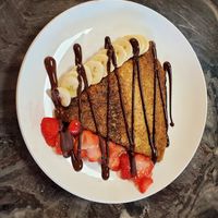 Vegan Belgian & Fruits Crêpe #Veganuary at Crepeccino in San Antonio