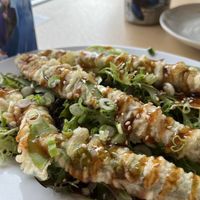 Asparagus tempura   at TonTon Sushi in Vancouver