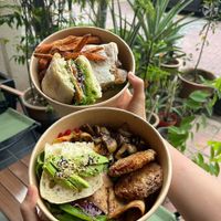 House pesto sandwich , Not so Tiny breakfast ( Home made hashbrown !) at Tiny Food Cafe in Kuala Lumpur