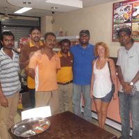 Nice, friendly staff of Thali NR Sweets Cafe and the neighboring Vishnu's Pizza with which they share the premises. at Thali NR Sweets Cafe in Penang