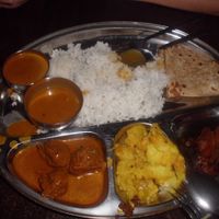 The vegan Thali option. :) at Thali NR Sweets Cafe in Penang