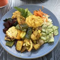 Forest Park Breakfast with vegan scrambled egg  at Forest Park in Leipzig