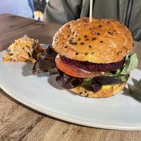 Vegan burger  at Ayaso in Marrakech