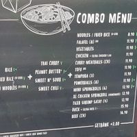 Menu at Yam Yam in Basel