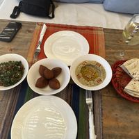 Baba ganouj, taboule, pumpkin kebbeh. All delicious. Highly recommend the kebbeh!  at Kokomo Beach Bar and Restaurant in Watamu