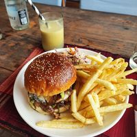 Burger without cheese at Kokomo Beach Bar and Restaurant in Watamu