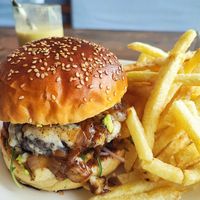 Burger at Kokomo Beach Bar and Restaurant in Watamu