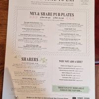Menu i at Leicester Arms in London