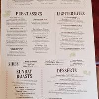 Menu ii at Leicester Arms in London