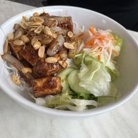Tofu noodle bowl  at The LA Squared in Harrisburg