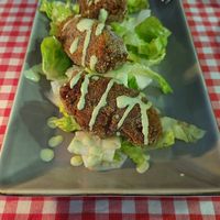 'Meat' croquettes at La Petite Véganerie - Brasserie in Berlin