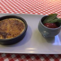 Crème Brûlée & ice-cream  at La Petite Véganerie - Brasserie in Berlin