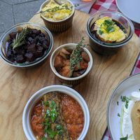 several tapas at La Petite Véganerie - Brasserie in Berlin