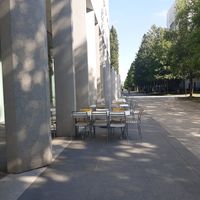 Outdoor seating at Kukku in Basel
