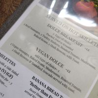 Vegan breakfast at Café Dolce in Lancaster