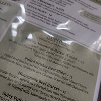 Vegan burger at Café Dolce in Lancaster