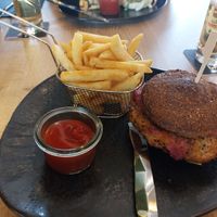 Vegan quinoa Patty and Gluten free bread at Fräulein Anna  in Drachselsried