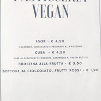 Menu at Pasticceria Zaffiro in Rovereto