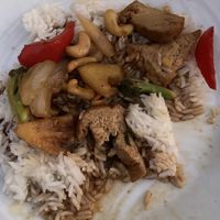 Partly eaten Thai option w tofu  at Golden Lion - Pub in Todmorden