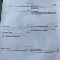 The vegan menu  at The Salthouse in Ballycastle