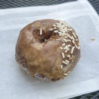 maple glazed doughnuts  at Looney Bean in Bend