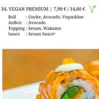 Vegan Uramaki Roll at Sushi Karen in Bad Soden-salmuenster