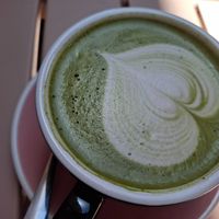 Matcha latte at Barista's Club in Bilbao