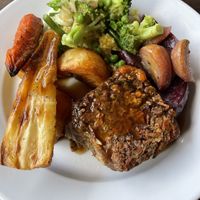 Vegan Sunday roast  at The Red Lion in Wallingford