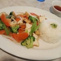 Noms! Vegan tofu stir fry! TELL THEM YOU ARE VEGAN IF YOU ORDER THIS if not they use a fish sauce to kick up the flavor. at Bambu Vietnamese Cuisine in Springfield