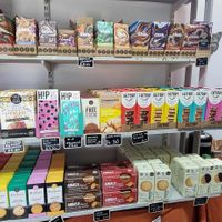 Sample of vegan products at St Columba Larder in Isle Of Iona