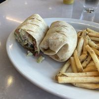 Falafel Wrap w/fries   at SFO - Mission Bar & Grill - T3 in San Francisco