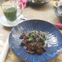 Gebratene Aubergine/Pilze auf Reis at Soul Bar in Karlsruhe