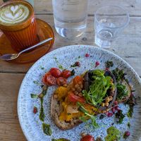 Smashed butternut squash on sourdough at Kollective Kitchen in Sheffield