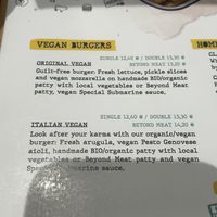 Menu Oct 2025  at Submarine Burger - Centar in Split