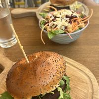 Protein salad ( I think) and both burger flavours   at Submarine Burger - Centar in Split