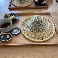 They have sides you can get with your soba. These sides are seasonal and change often. Here I had handmade fresh spring rolls and a yummy carrot onion paste  at Soba Horiba in Kyoto