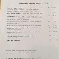Excellent menu at The Green Rocket Cafe in Bath