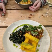 Risotto and caponata at The Green Rocket Cafe in Bath