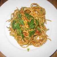 Raw spaghetti (vegan, starter size portion) at The Green Rocket Cafe in Bath