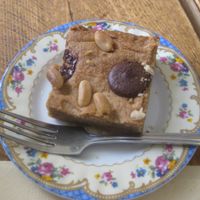 Peanut butter and chocolate blondie (vegan) at The Green Rocket Cafe in Bath