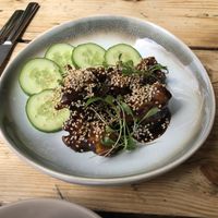 Tempura Cauliflower (GF) at The Green Rocket Cafe in Bath