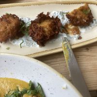 Pakoras starters  at The Green Rocket Cafe in Bath