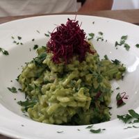 Spinach risotto at The Green Rocket Cafe in Bath